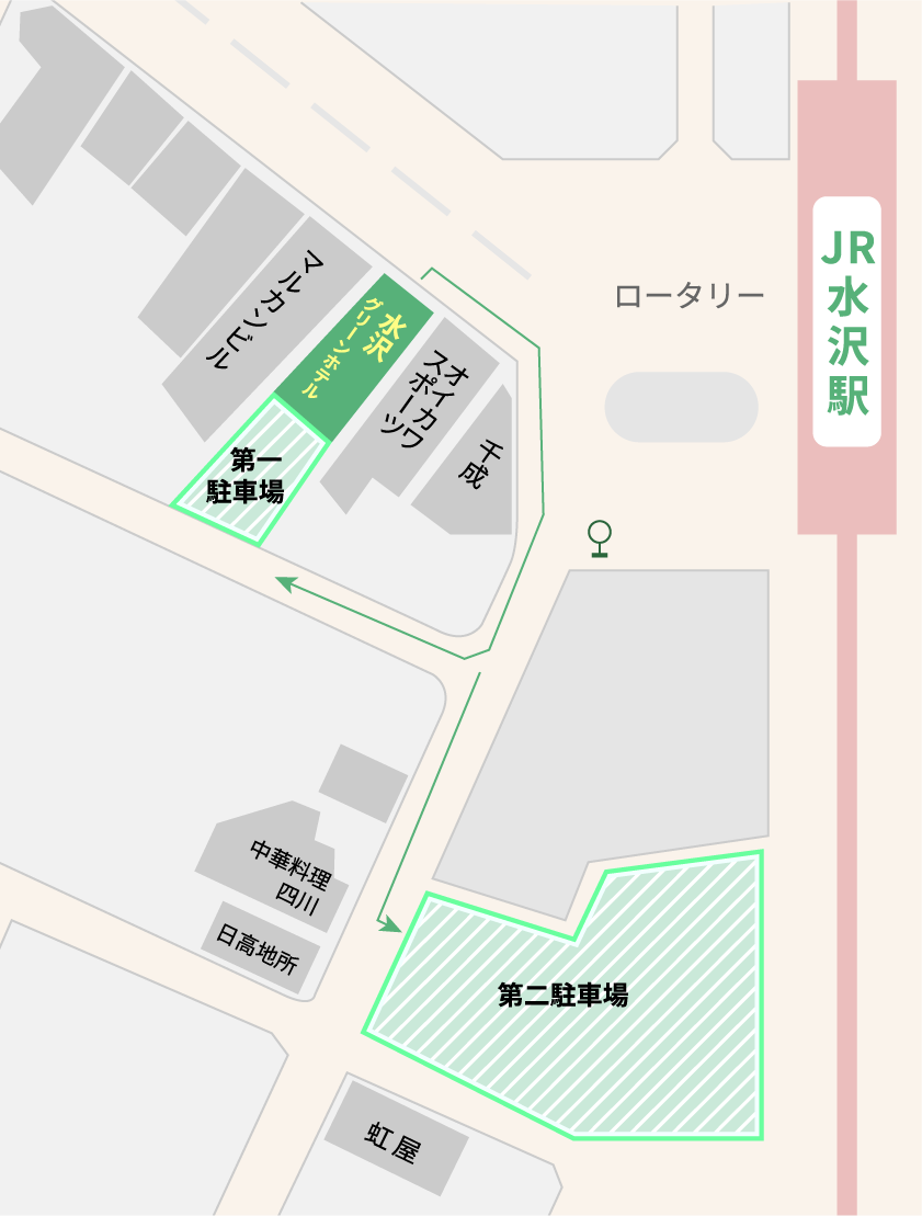 ホテル契約駐車場マップ